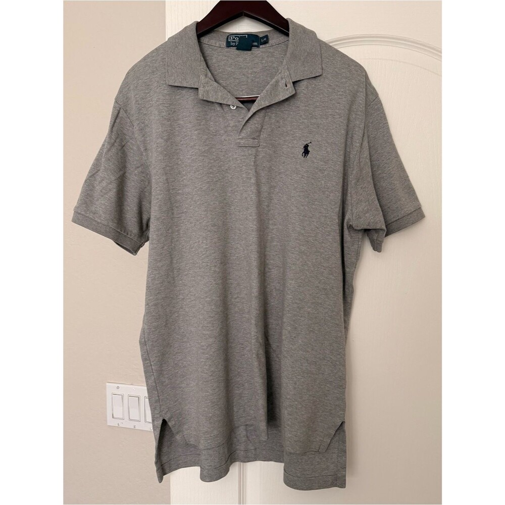 Polo Ralph Lauren Classic Fit Jersey Polo Shirt Gray Men’s Large Pony Logo